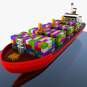 Cartoon Cargo Ship