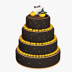 3d halloween cake model