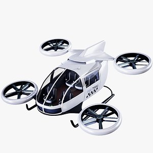 Flying Taxi Concept Air-Taxi White