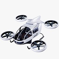 Flying Taxi Concept Air-Taxi White
