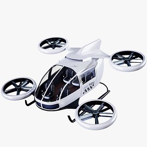 Flying Taxi Concept Air-Taxi White