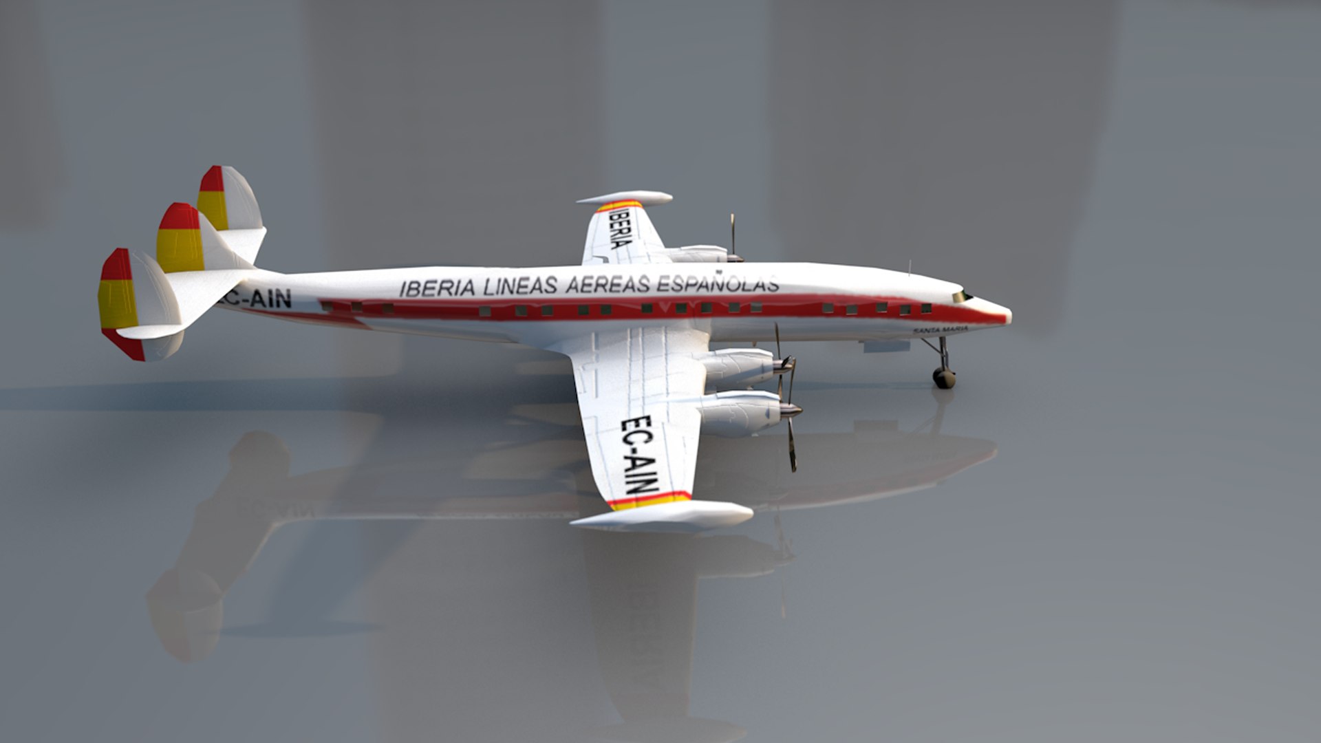 3D Lockheed Constellation Airplane Model - TurboSquid 1480053