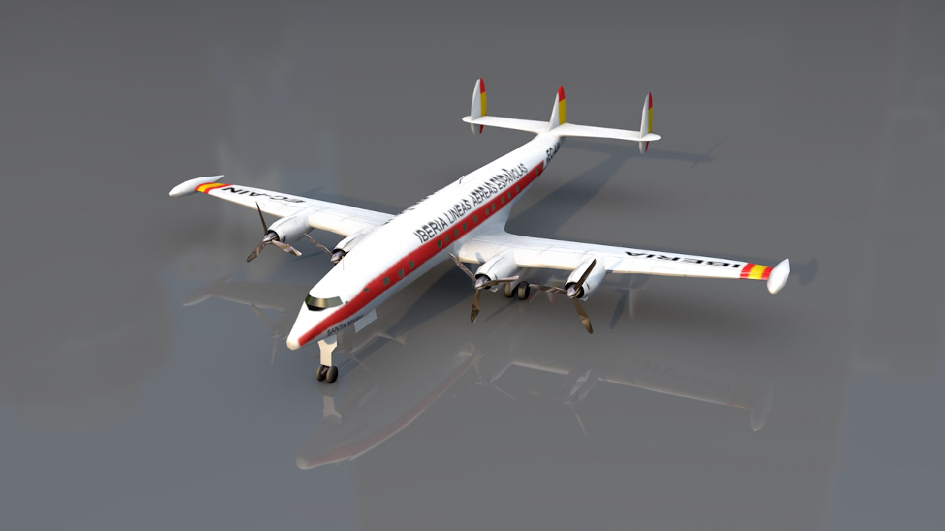 3D Lockheed Constellation Airplane Model - TurboSquid 1480053