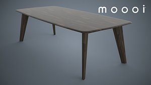 tapered dining table moooi 3d model