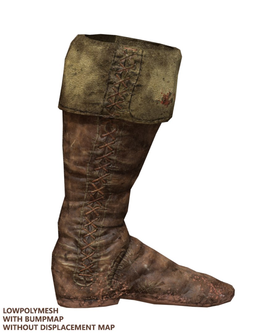 Leather medieval shoe 3D - TurboSquid 1174859