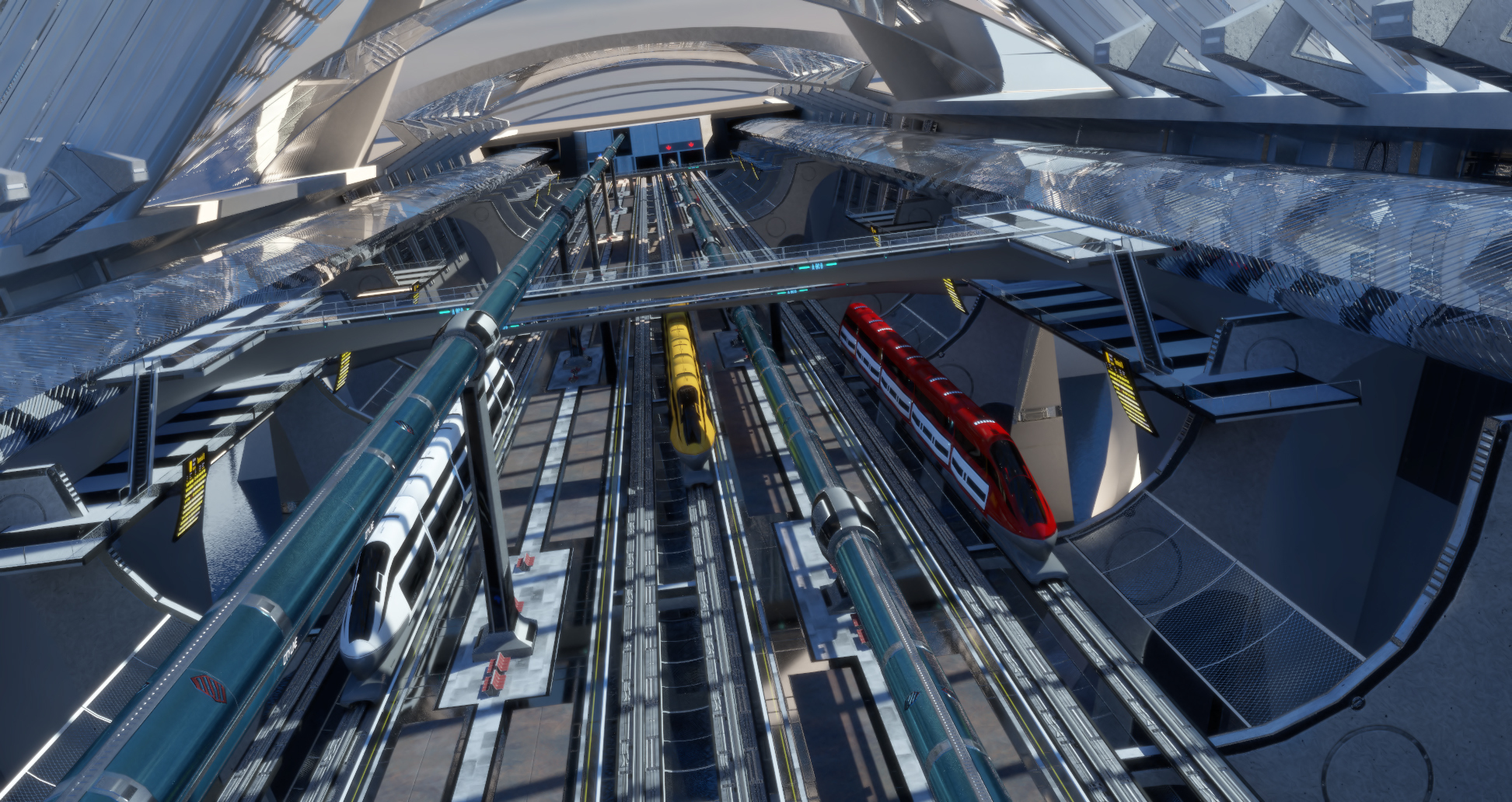 3D model pbr transport hub train - TurboSquid 1269881