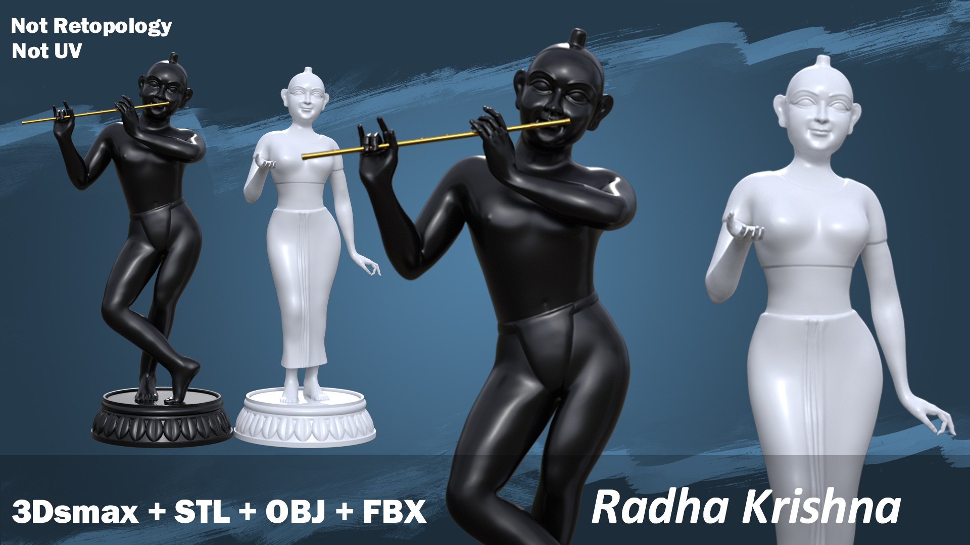 3D Murti Radha Krishna Model - TurboSquid 2171296