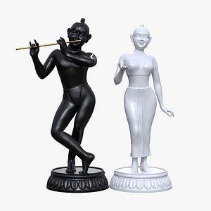 3D Murti Radha Krishna model