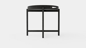 3D Round Tray Table Black