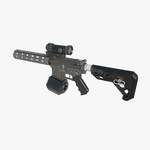 3D Modern Weapons Submachine Rifles model