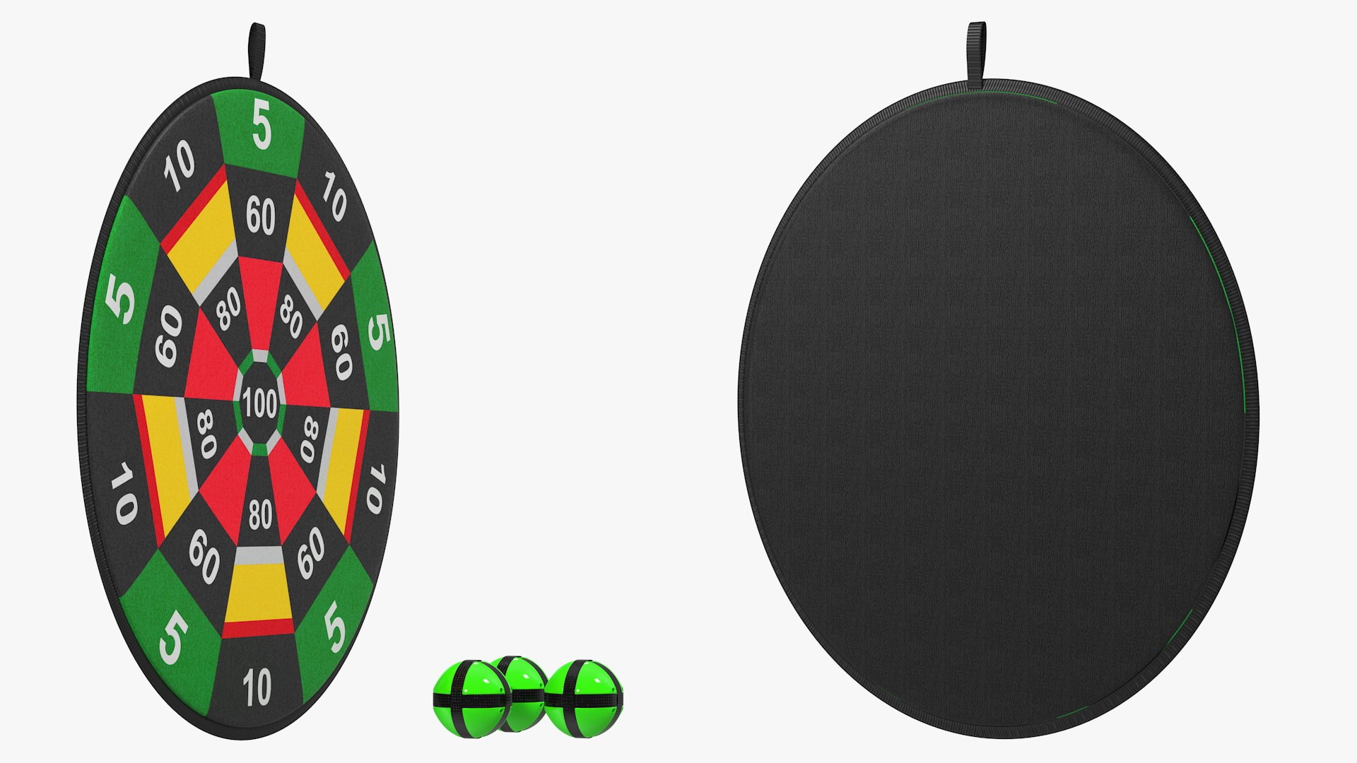Velcro Dartboard Set Board 3D Model TurboSquid 1598456