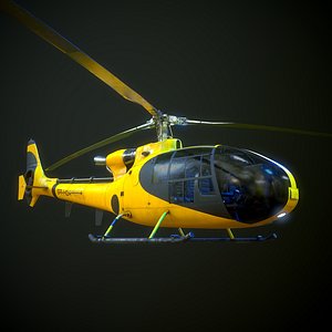 3D model Helicopter SA340 Gazelle