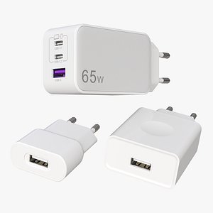 3 USB Power Adapters EU