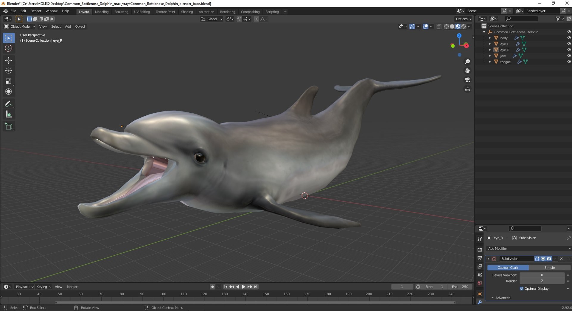 Common Bottlenose Dolphin 3D https://p.turbosquid.com/ts-thumb/Yj/HSOKg8/qF/commonbottlenosedolphin3dsmodel026/jpg/1722520174/1920x1080/fit_q87/4d3c5fb2919214865de54248507259d1b81c8825/commonbottlenosedolphin3dsmodel026.jpg