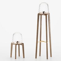 SAINT LOUIS Folia Dark Wood Floor Lamp