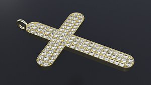3D Orthodox cross with diamonds  cnc model or 3D print model model
