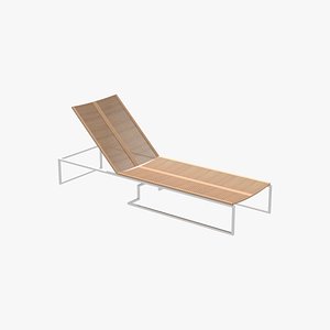 BEO sundeck lounger without wheels by Kenkoon 3D model
