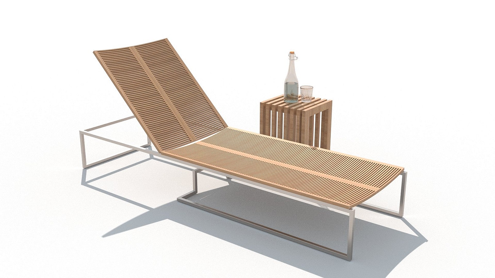 BEO Sundeck Lounger Without Wheels By Kenkoon 3D Model - TurboSquid 2012656