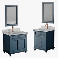 Keller Double Vanity for Undermount Sinks - Vintage Navy Blue