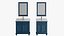 Keller Double Vanity for Undermount Sinks - Vintage Navy Blue