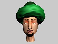 Arab comic head