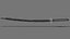 PBR Katana Japanese Sword Black Ver .1