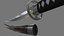 PBR Katana Japanese Sword Black Ver .1