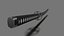 PBR Katana Japanese Sword Black Ver .1