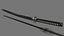 PBR Katana Japanese Sword Black Ver .1