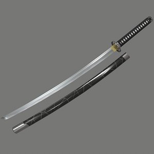 PBR Katana Japanese Sword Black Ver .1