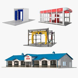 3D Car Wash Systems Collection 3