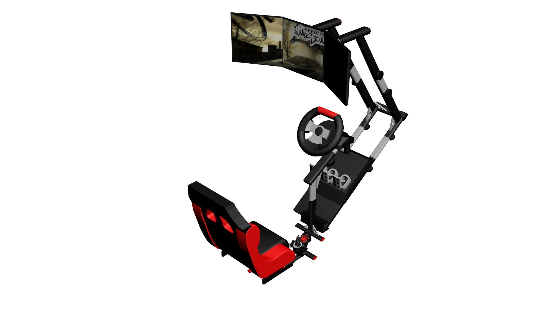 3D model gaming chair racing displays - TurboSquid 1629017