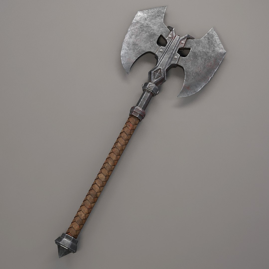 medieval axe 3d obj