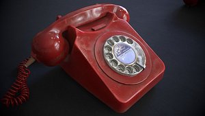 3D Vintage Telephone Rotary
