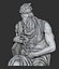 Moses sculpture model