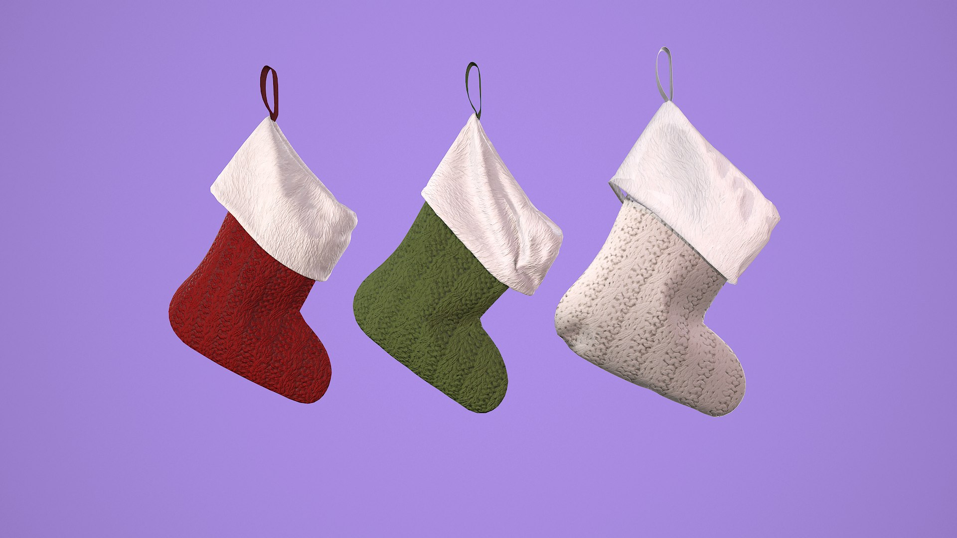 3D model Christmas Socks 3 styles wrinkle and 9 texture https://p.turbosquid.com/ts-thumb/Yj/xOP2lK/DV/tbrender/png/1704452482/1920x1080/fit_q87/288cdf243bd31142fc3f46c8fdac3c9603f7cbbe/tbrender.jpg