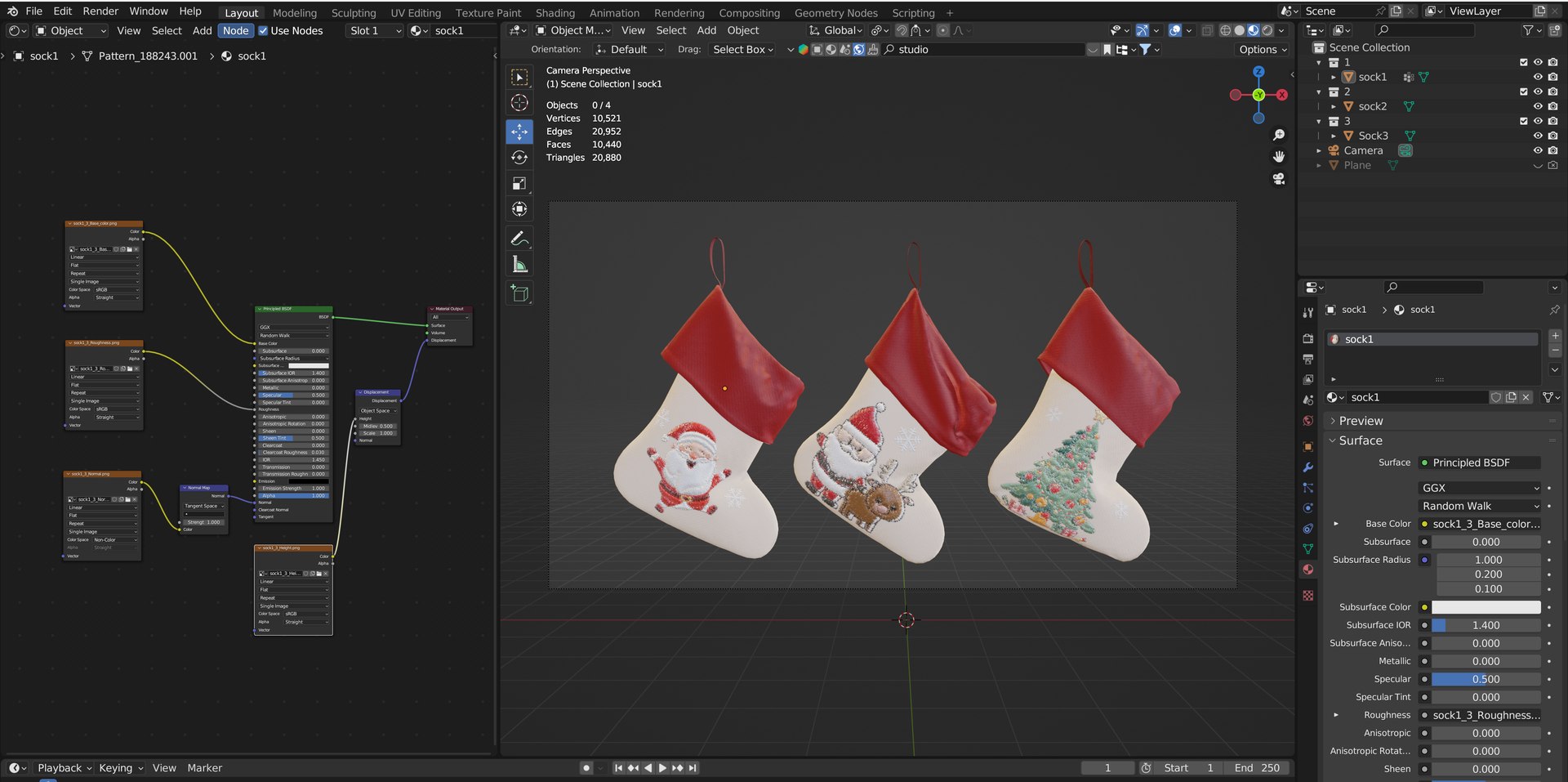 3D model Christmas Socks 3 styles wrinkle and 9 texture https://p.turbosquid.com/ts-thumb/Yj/xOP2lK/lz/1/png/1704452478/1920x1080/fit_q87/7db6044790b727f336caef63cb9e543d7c0af4eb/1.jpg