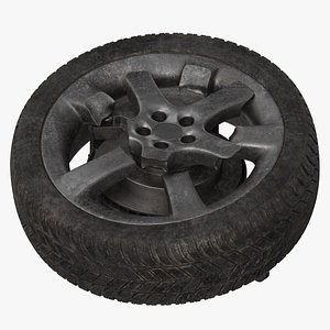 3D Vehicle Mechanical Parts Loose Wheel model