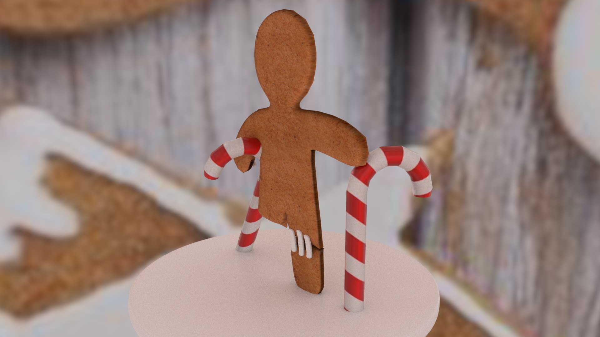 Gingerbread Man Cookie 3D - TurboSquid 1983188