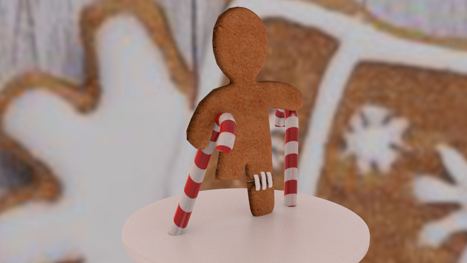 Gingerbread Man Cookie 3D - TurboSquid 1983188