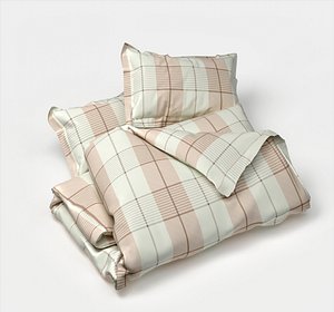 3D set blanket 2 pillows model