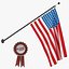 flag wall table 3D model