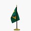 flag wall table 3D model
