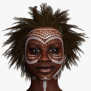 African Pretty Girl - 3D Character Model 3D