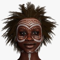 African Pretty Girl - 3D Character Model