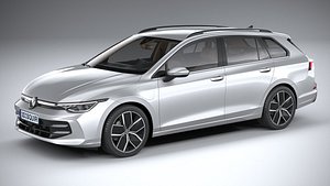 3D Volkswagen Golf Variant 2024 model