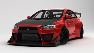 mitsubishi lancer evolution x obj