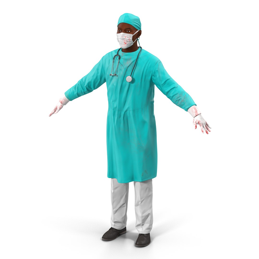 Male African American Surgeon 2 3D Model 3D model preview