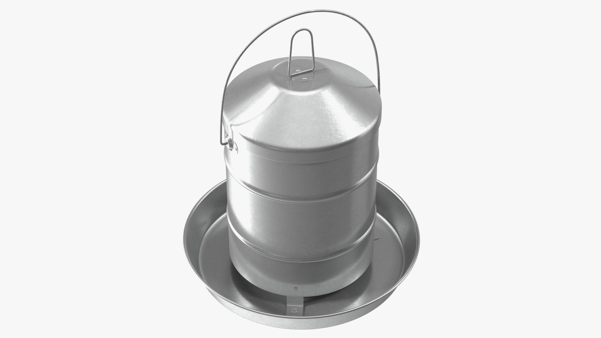 Metal Chicken Feeder 27Lbs 3D model preview