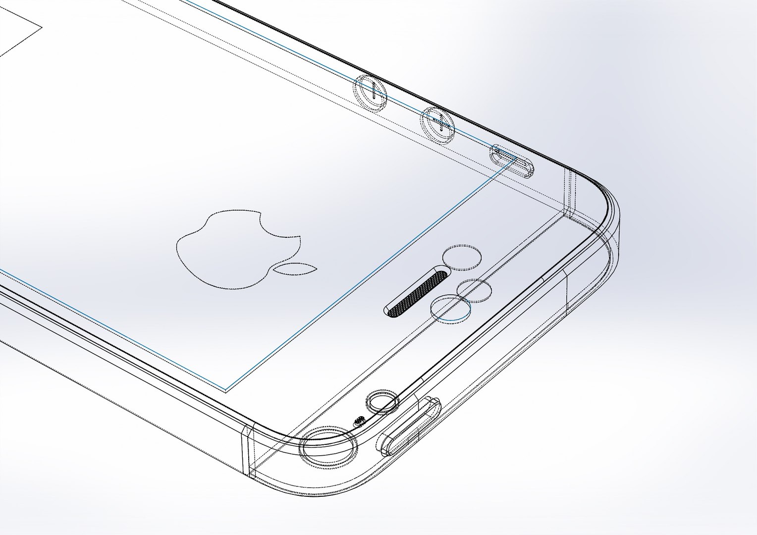 Phone 5 Actual Size 3d Dwg